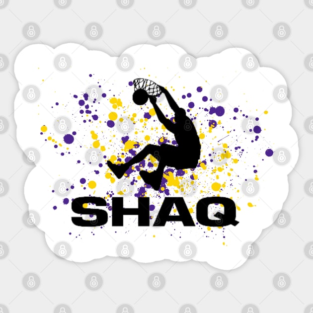 Shaq Laker Purple and Gold Sticker by MrPhilFox